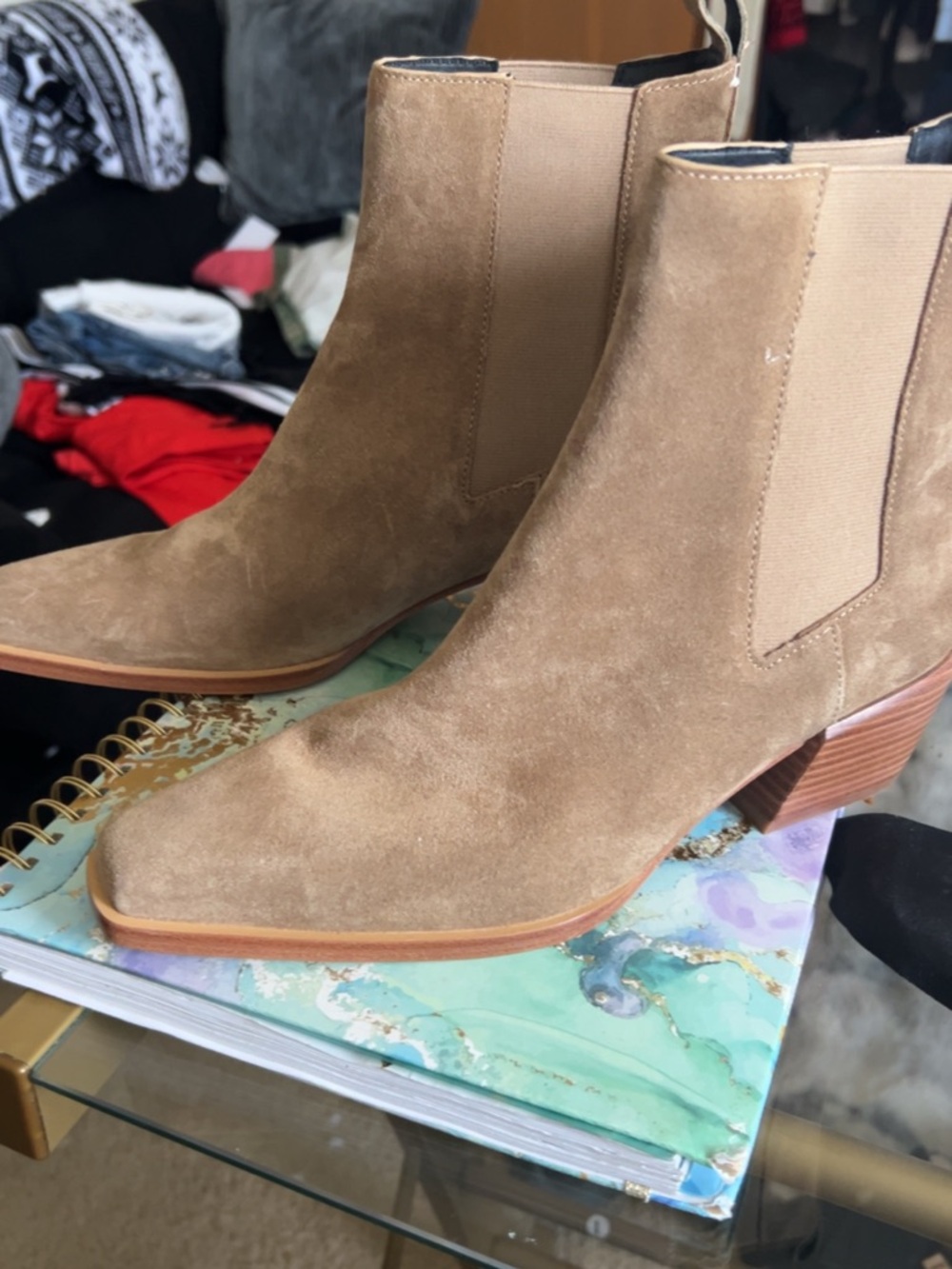 rag & bone Tan Suede  Ankle Boots - Picture 2 of 6
